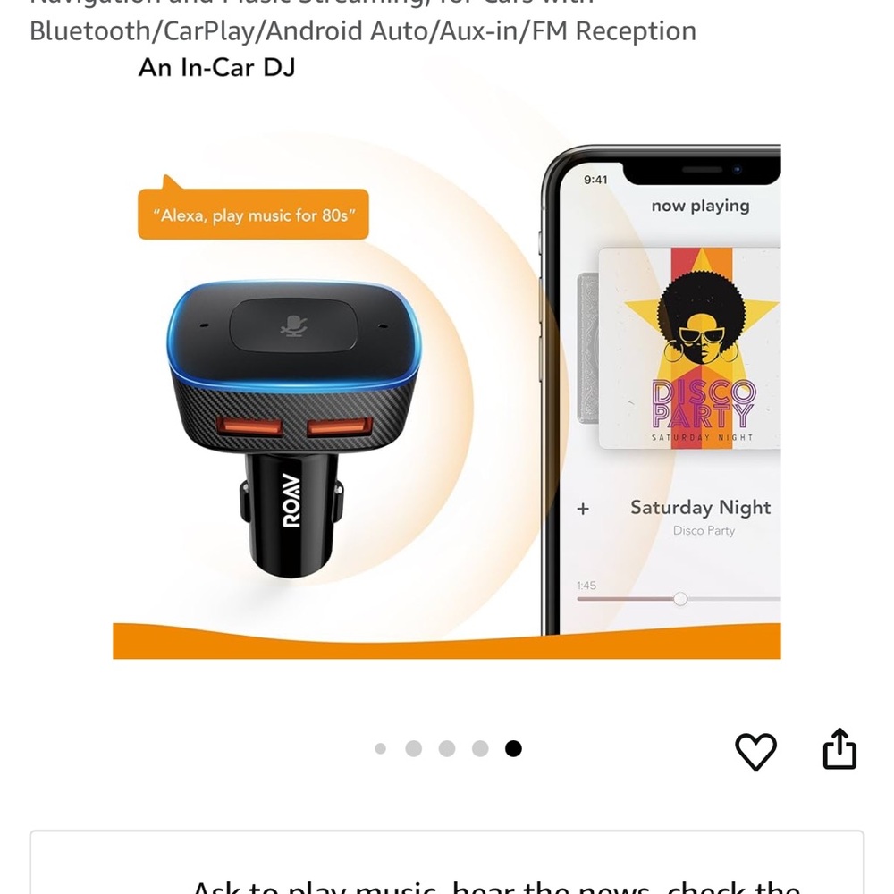 Roav Bluetooth Car Adapter with Alexa